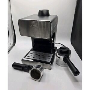 Mr. Coffee Black Silver 4-Shot Steam Espresso Cappuccino And Latte Maker Machine